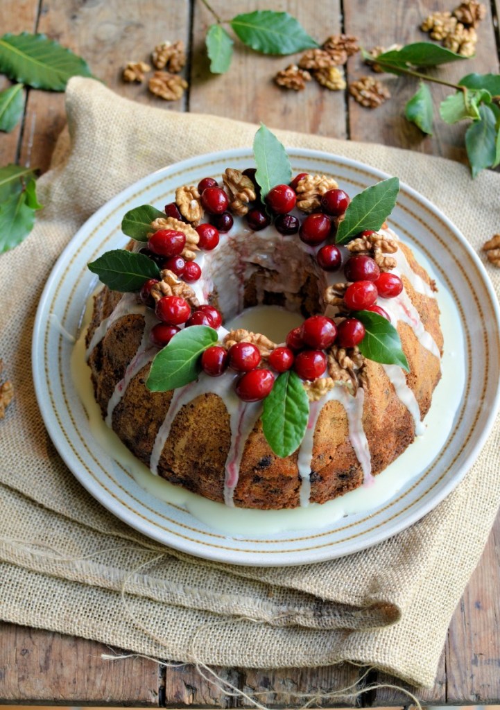 Spiced Cranberry & Walnut Bundt Cake