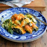 A Spring Breakfast Recipe: Shirred Eggs over Kale and Garlic with Espelette