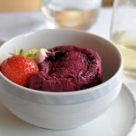 summer pudding with clotted cream and strawberries