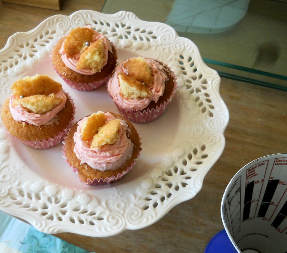 Strawberry Iced Butterfly Fairy Cakes