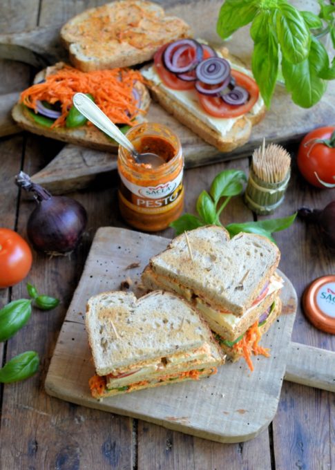 Toasted Veggie Club Sandwich