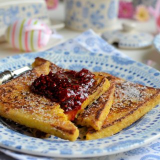 Vanilla and Rasberry Pain Perdu for an Easter Breakfast